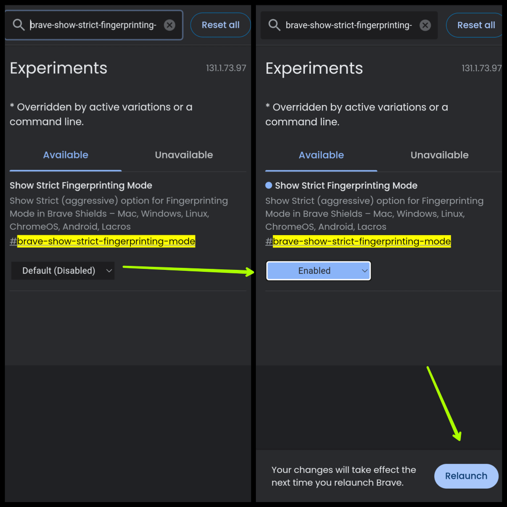 Enable Strict Fingerprinting Enable Strict Fingerprinting Mode